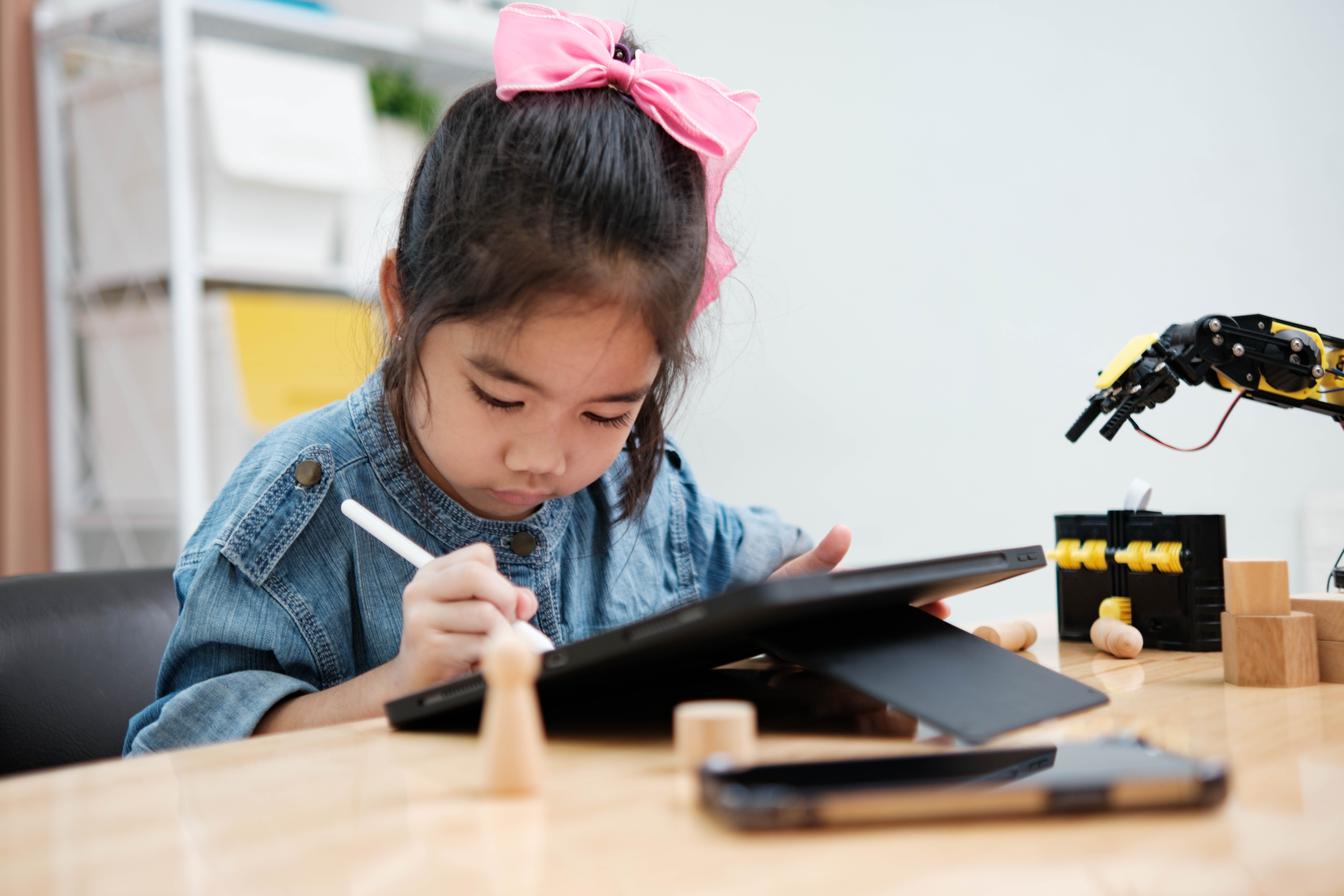 Young learner using a tablet